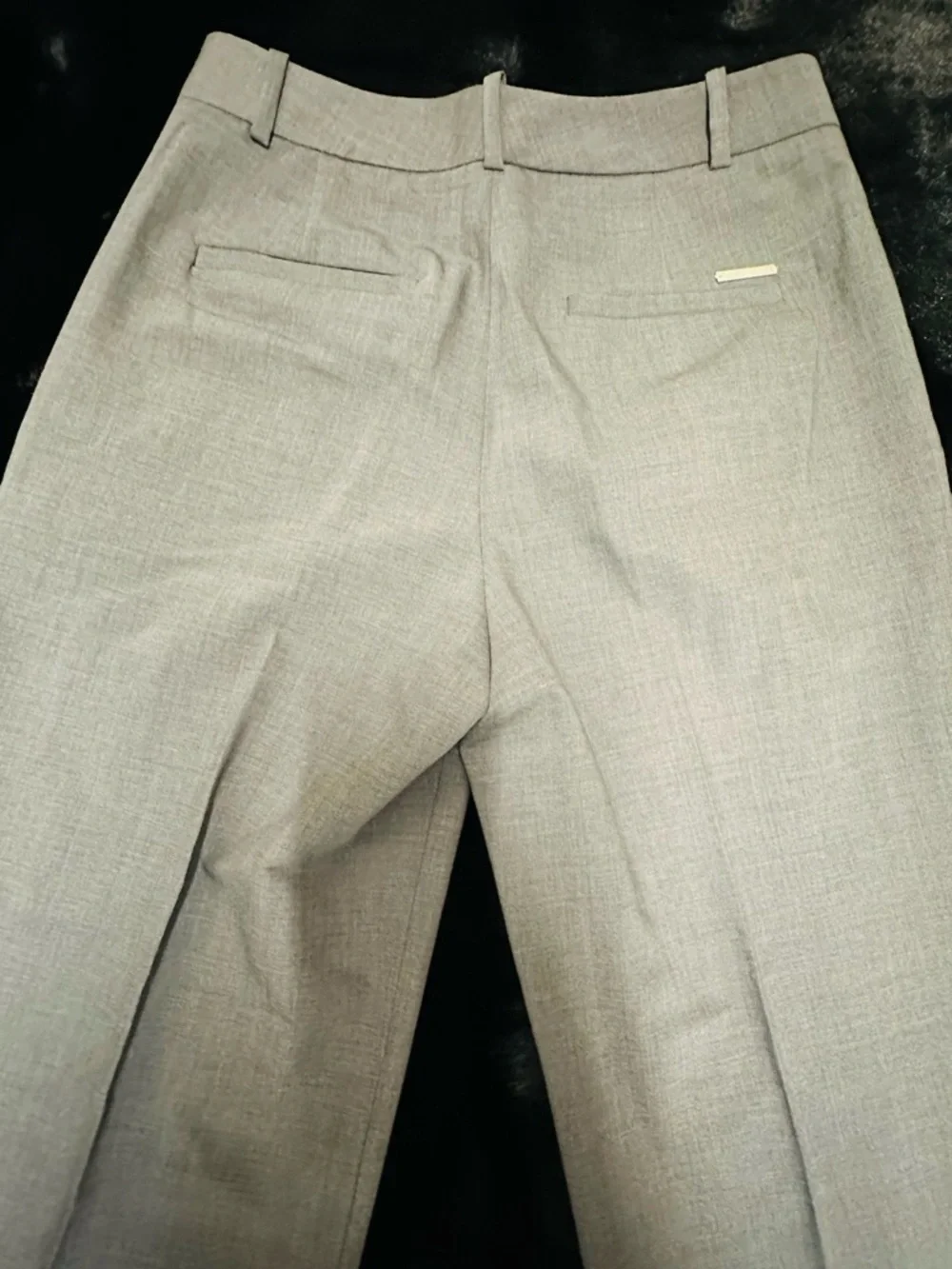 Michael Michael Kors Gray Wool Blend Wide Leg Trouser Pants Size 2